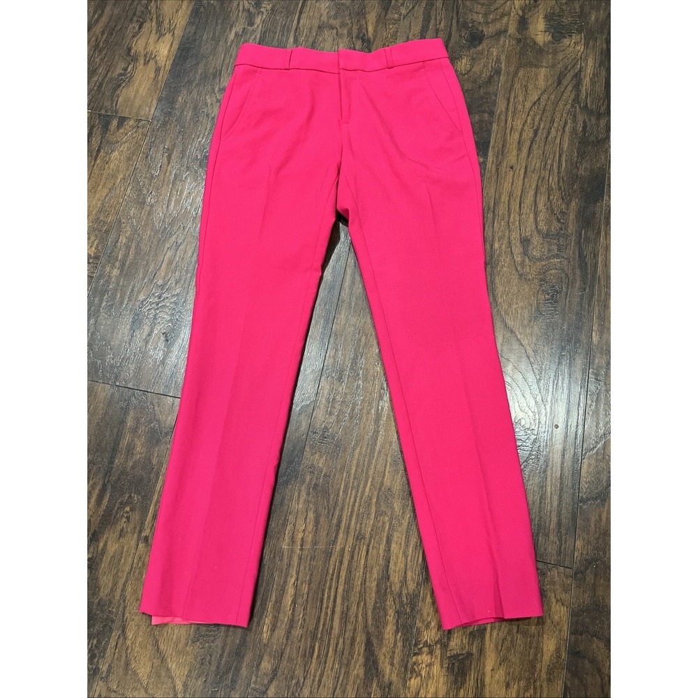 Banana Republic Pink Fuchsia Wool Dress Pants Womens Sz 0 Lined Stretch / Ryan